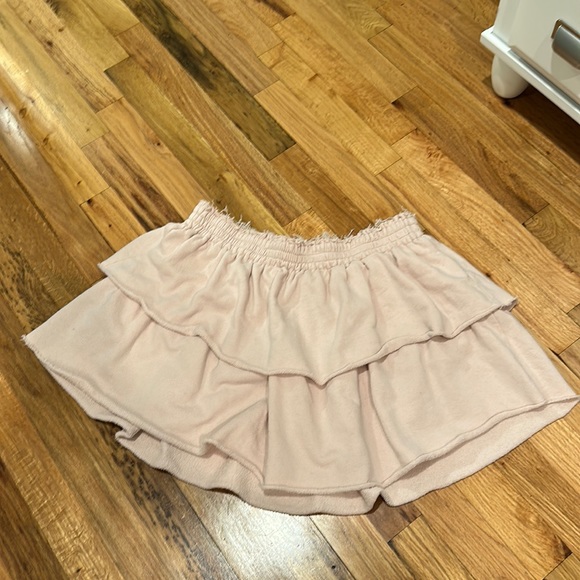 Pink Embroidered Tiered Ruffles Skirt - Moon River